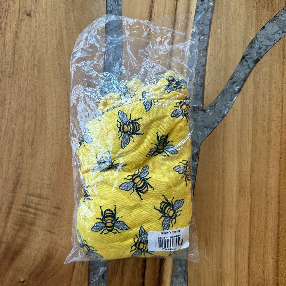 MeUndies QUEEN BEE Romper SOFT MODAL NWT Women’s Loungewear Pajama PJs Large New - Picture 11 of 12